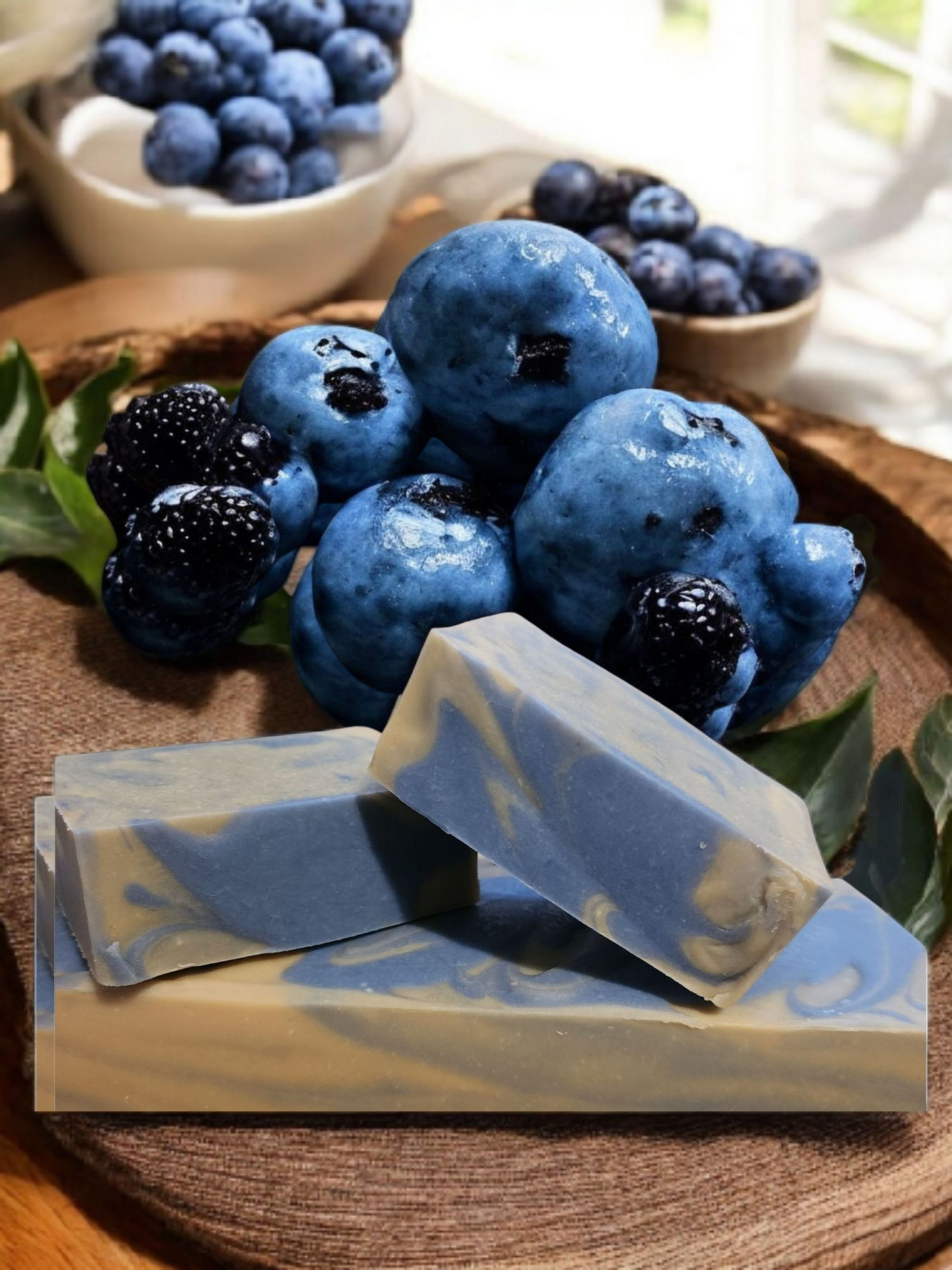 Blueberry Coconut Swirl Shower Bar 6oz. (Available November 12, 2025)