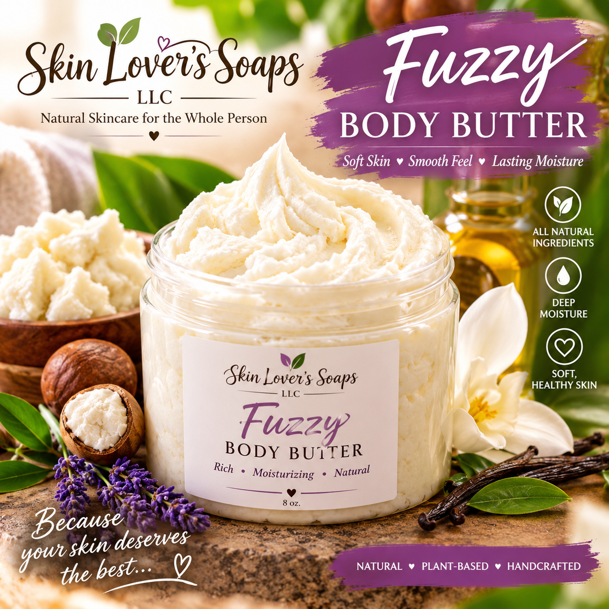 Fuzzy Body Butter - Tobacco & Bay Leaf | Skin Lover's Soaps